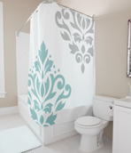 Scroll Damask Art I Shower Curtain